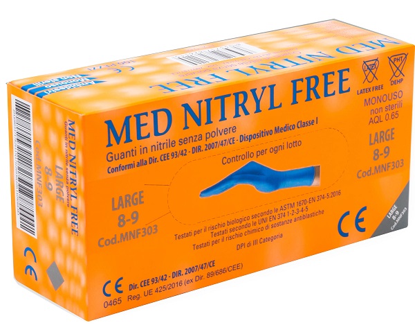 GUANTI NITRILE SENZA POLVERE LARGE 100 PEZZI - dottorbianchi.it