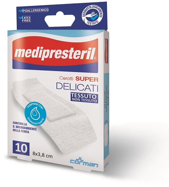 MEDIPRESTERIL CEROTTI DELICATI SUPER 8 X 3,8 10 PEZZI - dottorbianchi.it