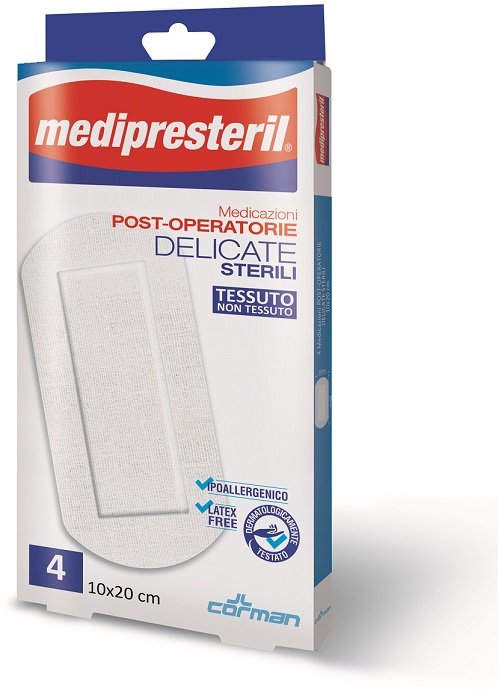 MEDICAZIONE POST OPERATORIA MEDIPRESTERIL DELICATA TNT 10X20CM 5 PEZZI - dottorbianchi.it