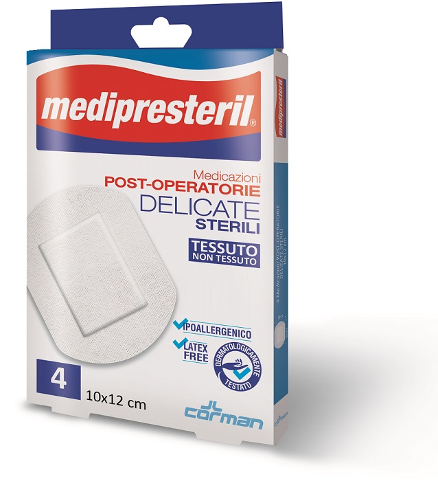 MEDICAZIONE POST OPERATORIA MEDIPRESTERIL DELICATA TNT 10X12CM 5 PEZZI - dottorbianchi.it