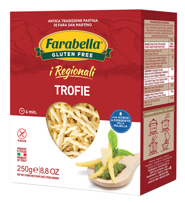FARABELLA TROFIE I REGIONALI PASTA FRESCA STABILIZZATA 250 G - dottorbianchi.it