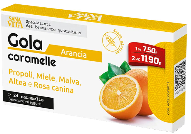 SANAVITA GOLA ARANCIA 24 COMPRESSE - dottorbianchi.it