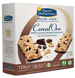 PIACERI MEDITERRANEI BARRETTA DI RISO CON MAIS E CIOCCOLATO 129 G - dottorbianchi.it