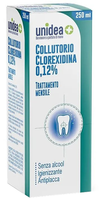 UNIDEA COLLUTORIO CLOREXIDINA 0,12% 250 ML - dottorbianchi.it