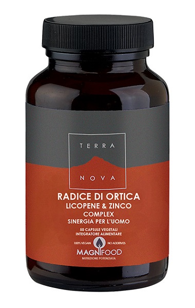 TERRANOVA RADICE ORTICA LICOPENE ZINCO SINERGIA UOMO 50 CAPSULE - dottorbianchi.it