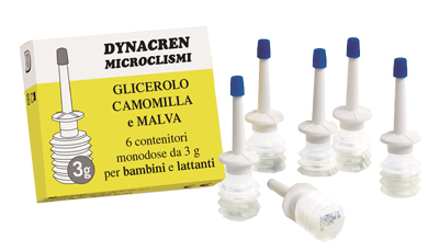 DYNACREN MICROCLISMI CAMOMILLA E MALVA 6 PEZZI DA 3 G PER BAMBINI E LATTANTI - dottorbianchi.it