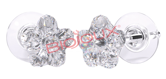 ORECCHINO POST FORATURA SWAROVSKI CRYSTAL FLOWER ARTICOLO BJT963 - dottorbianchi.it