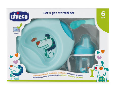 CHICCO SET PAPPA 6 MESI+ AZZURRO - dottorbianchi.it