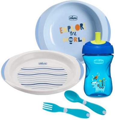 CHICCO SET PAPPA 12 MESI+ AZZURRO - dottorbianchi.it