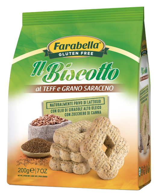 FARABELLA IL BISCOTTO AL TEFF E GRANO SARACENO 200 G - dottorbianchi.it