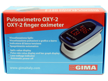 PULSOXIMETRO DA DITO OXY-2 SCHERMO LED 60X30,5X32,5MM 1 PEZZO - dottorbianchi.it