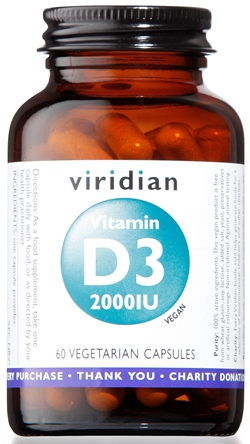 VIRIDIAN VITAMIN D3 2000IU 60CPS - dottorbianchi.it