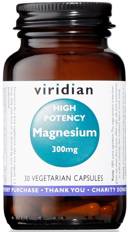 VIRIDIAN MAGNESIUM 300MG HIGH POTENCY 30 CAPSULE VIRIDIAN MAGNESIO SUPERIORE ALTA CONCENTRAZIONE - dottorbianchi.it