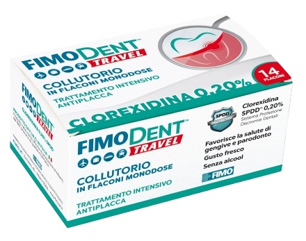 FIMODENT TRAVEL COLLUTORIO CLOREXIDINA SPDD 0,20% 14 FLACONCINI MONODOSE 10 ML - dottorbianchi.it