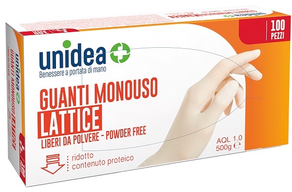 GUANTI IN LATTICE UNIDEA SENZA POLVERE TAGLIA SMALL 100 PEZZI - dottorbianchi.it