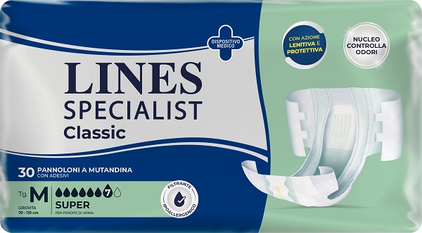PANNOLONE A MUTANDA LINES SPECIALIST CLASSIC SUPER MM 30 PEZZI - dottorbianchi.it