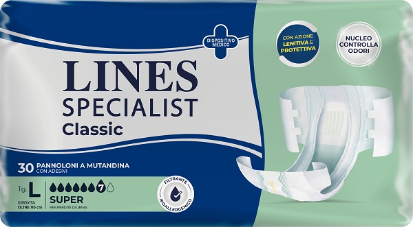 PANNOLONE A MUTANDA LINES SPECIALIST CLASSIC SUPER MG 30 PEZZI - dottorbianchi.it