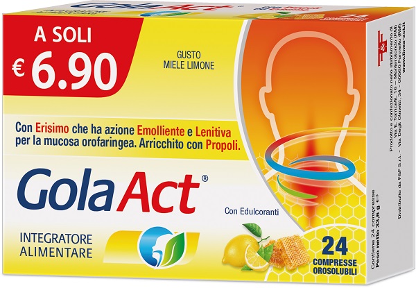 GOLA ACT MIELE E LIMONE 24 COMPRESSE OROSOLUBILI - dottorbianchi.it