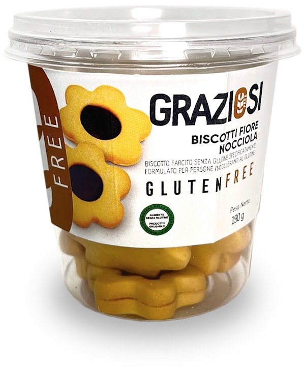 FIORE CON CREMA DI NOCCIOLA BISCOTTO 190 G - dottorbianchi.it