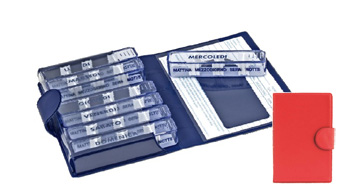 PORTAPILLOLE SETTIMANALE MEDIDOS ROSSO APERTURA/CHIUSA IN VELCRO 10,5X15,5X2,5 CM - dottorbianchi.it