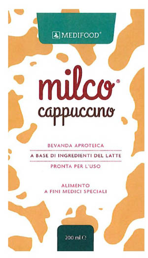 MEDIFOOD MILCO BEVANDA APROTEICA CAPPUCCINO 6 X 200 ML - dottorbianchi.it