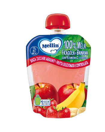 MELLIN POUCH MELA/FRAGOLA/BANANA 90 G - dottorbianchi.it
