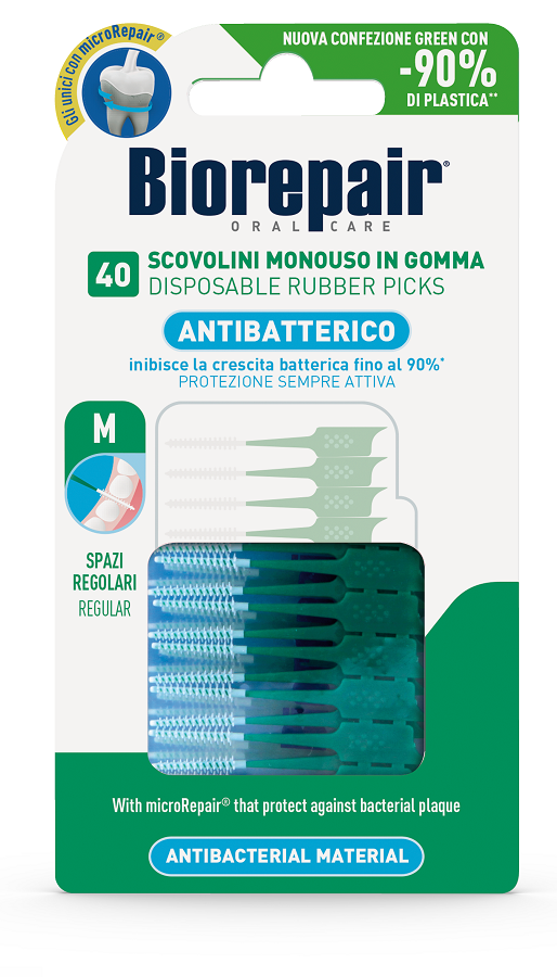 BIOREPAIR ORAL CARE ANTIBATTERICO 40 SCOVOLINI MONOUSO SPAZI REGOLARI - dottorbianchi.it