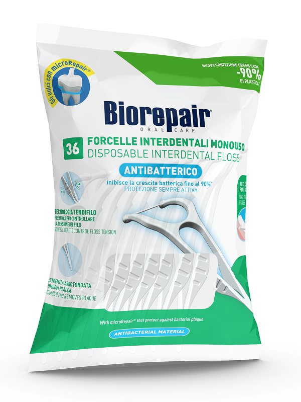 BIOREPAIR ORAL CARE ANTIBATTERICO FORCELLE INTERDENTALI MONOUSO 36 PEZZI - dottorbianchi.it