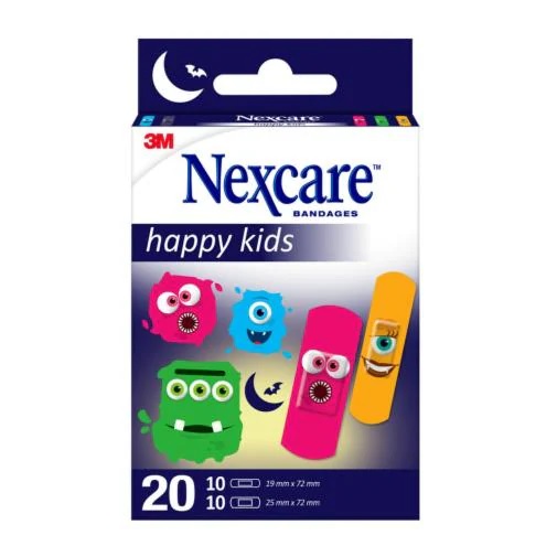 CEROTTI NEXCARE KIDS PLASTERS MONSTERS 20 PEZZI ASSORTITI - dottorbianchi.it