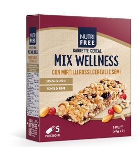 NUTRIFREE BARRETTE CEREAL MIX WELLNESS 28 G X 5 - dottorbianchi.it