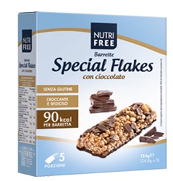 NUTRIFREE BARRETTE SPECIAL FLAKES CIOCCOLATO 24,8 G X 5 - dottorbianchi.it