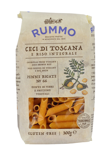 RUMMO PENNE RIGATE N 66 CECI DI TOSCANA E RISO INTEGRALE 300 G - dottorbianchi.it