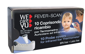 COPPELLE RICAMBIO PER TERMOMETRO INFRAROSSI WECAREYU FEVER-SCAN 10 PEZZI - dottorbianchi.it