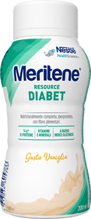 MERITENE RESOURCE DIABET VANIGLIA ALIMENTO IPERPROTEICO 28 VITAMINE E MINERALI 200 ML - dottorbianchi.it