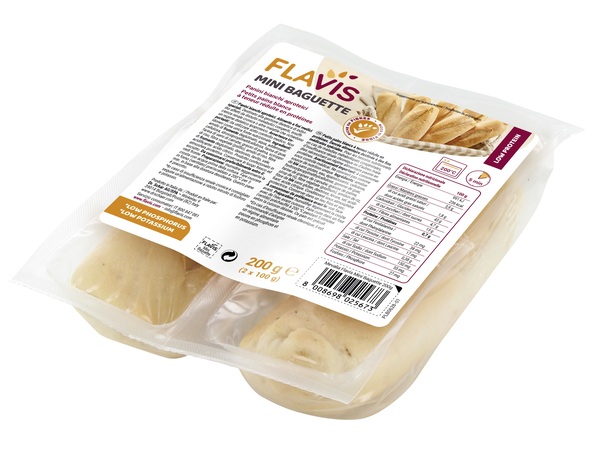 FLAVIS MINI BAGUETTE PANINI BIANCHI APROTEICI 2 PEZZI DA 100 G - dottorbianchi.it