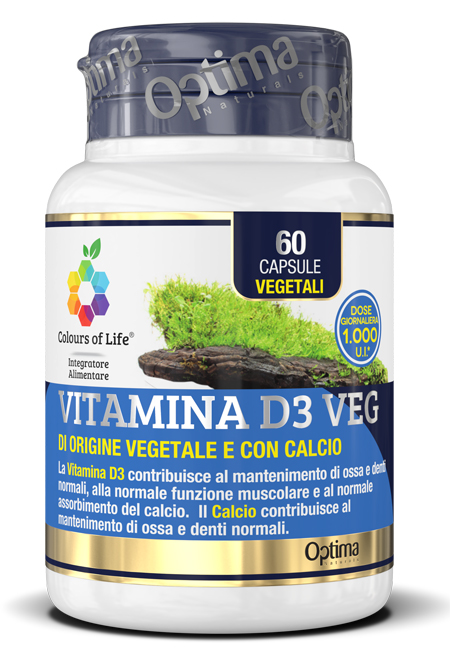 COLOURS OF LIFE VITAMINA D3 VEG 60 CAPSULE 500 MG - dottorbianchi.it
