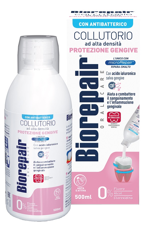 BIOREPAIR ORAL CARE CON ANTIBATTERICO COLLUTORIO AD ALTA DENSITA' PROTEZIONE GENGIVE 500 ML - dottorbianchi.it