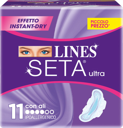 LINES SETA ULTRA ASSORBENTI CON ALI 11 PEZZI - dottorbianchi.it