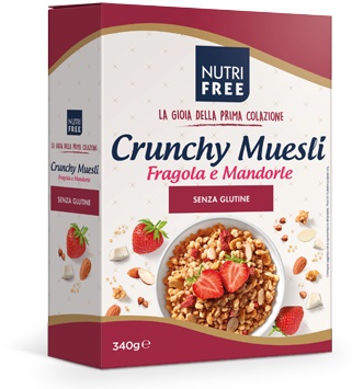 NUTRIFREE CRUNCHY MIX FRAGOLE E MANDORLE 340 G - dottorbianchi.it
