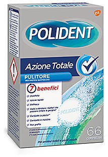 POLIDENT AZIONE TOTALE 66 COMPRESSE PULITORE PER PROTESI QUOTIDIANO - dottorbianchi.it