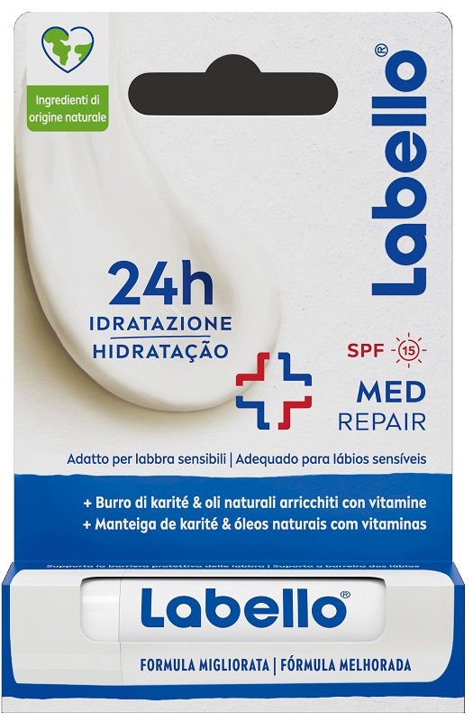 LABELLO MED REPAIR SPF15 24H IDRATAZIONE FONDENTE SULLE LABBRA 5,5 ML - dottorbianchi.it
