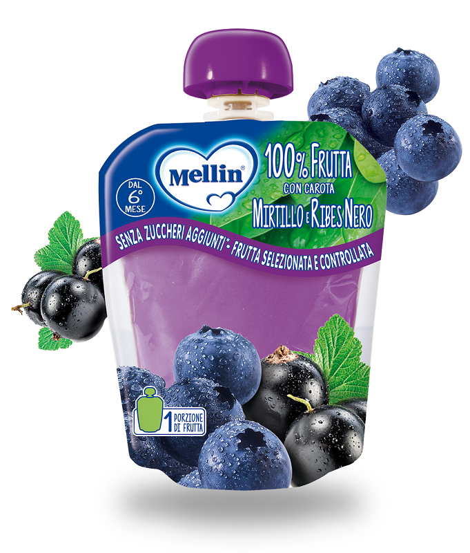 MELLIN POUCH MIRTILLO/RIBES 90 G - dottorbianchi.it