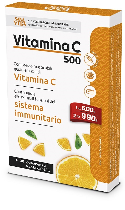 SANAVITA VITAMINA C MASTICABILE 30 COMPRESSE - dottorbianchi.it