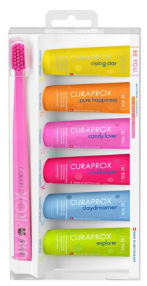 CURAPROX BE YOU MIXED SET 6 DENTIFRICI DA 10 ML + 1 SPAZZOLINO CS 5460 - dottorbianchi.it