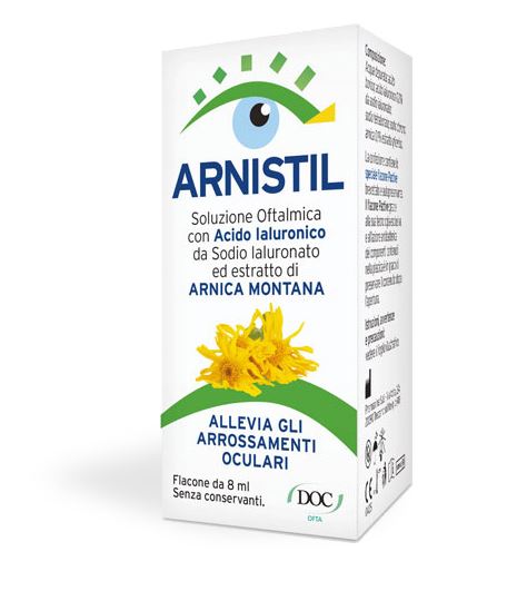ARNISTIL SOLUZIONE OFTALMICA ACIDO IALURONICO 0,2% + ESTRATTO DI ARNICA MONTANA 0,1% FLACONE 8 ML - dottorbianchi.it