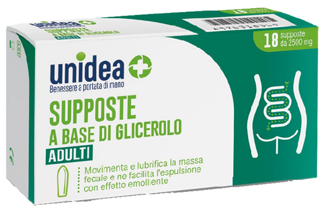 UNIDEA SUPPOSTE GLICEROLO 2500MG 18 PEZZI - dottorbianchi.it