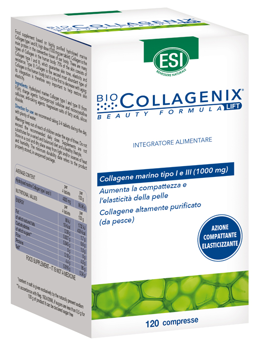 ESI BIOCOLLAGENIX 120 COMPRESSE - dottorbianchi.it