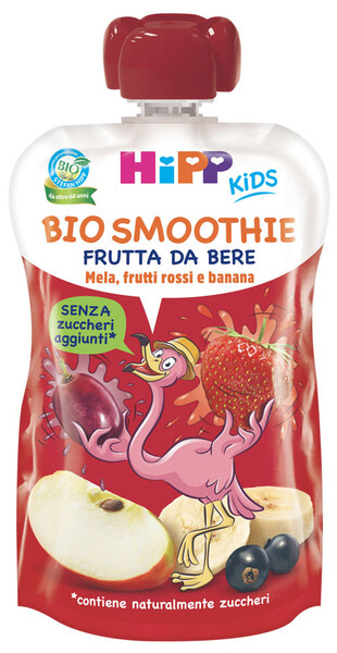 HIPP BIO SMOOTHIES MELA/BAN/FRUTTI ROSSI 120 ML - dottorbianchi.it