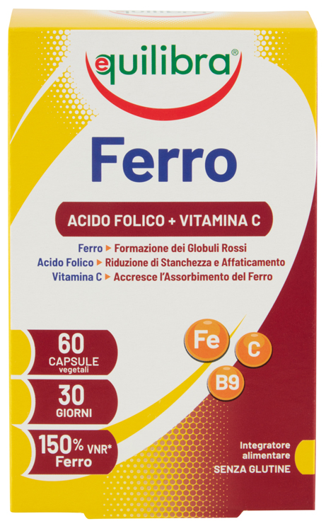 FERRO CON ACIDO FOLICO + VITAMINA C 60 CAPSULE - dottorbianchi.it