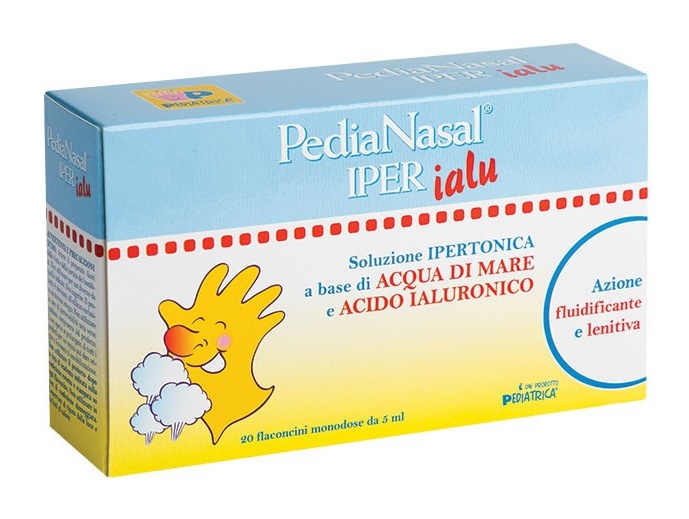 PEDIANASAL IPER SOLUZIONE IPERTONICA CON ACIDO IALURONICO 20 FLACONCINI MONODOSE DA 5 ML - dottorbianchi.it